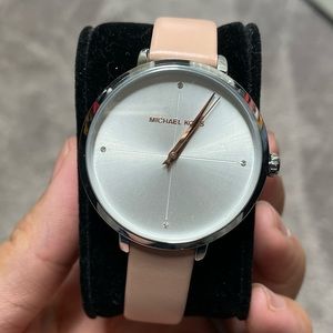 Michael Kors pink & silver watch